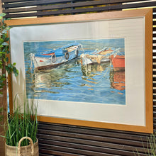 Load image into Gallery viewer, Wood Framed Boat Art
