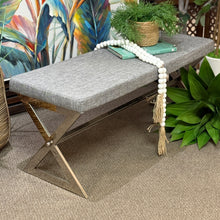 Load image into Gallery viewer, Grey/Silver Bench
