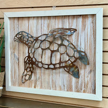 Load image into Gallery viewer, Metal Turtle On Wood
