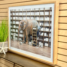 Load image into Gallery viewer, Elephant Library Art
