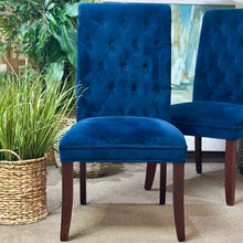 Load image into Gallery viewer, Royal Blue Tufted Dining Chair
