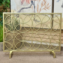 Load image into Gallery viewer, Gold Geometric Fire Screen
