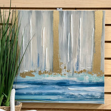 Load image into Gallery viewer, Blue/Gold Canvas Abstract I
