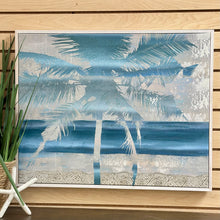 Load image into Gallery viewer, Framed Blue Palm Art
