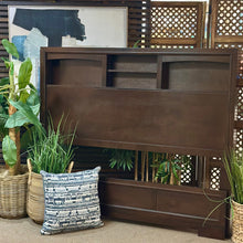 Load image into Gallery viewer, Queen Mocha Shelf Bed
