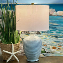 Load image into Gallery viewer, Blue Ribbed Lamp
