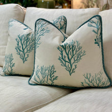 Load image into Gallery viewer, Aqua Sea Plant Down Pillow
