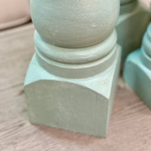 Load image into Gallery viewer, S/3 Aqua Candlesticks w/ Candles
