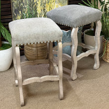 Load image into Gallery viewer, S/2 Grey Rustic Barstools
