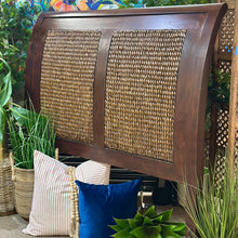 Load image into Gallery viewer, Queen Wood/Woven Headboard
