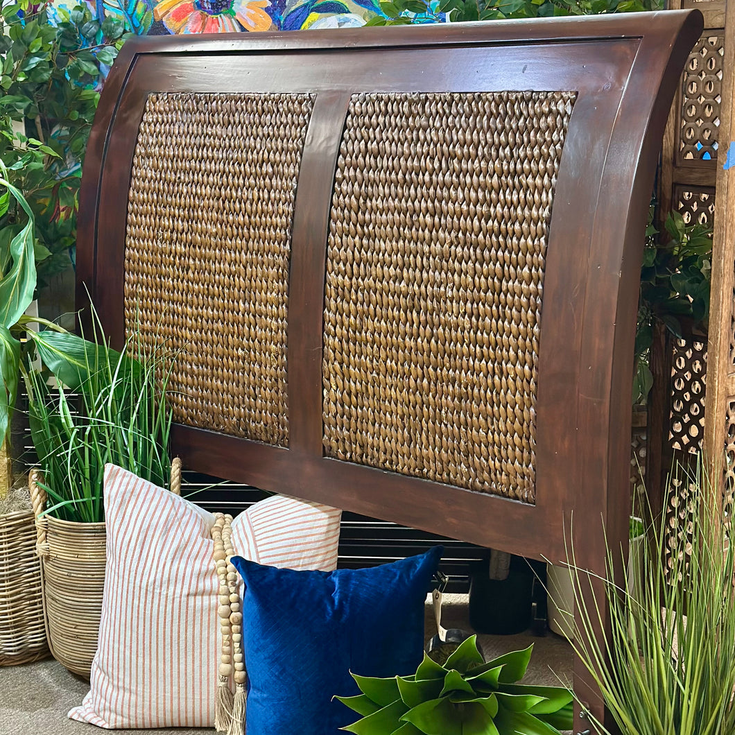 Queen Wood/Woven Headboard