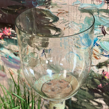 Load image into Gallery viewer, Tall Green Candle Hurricane
