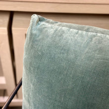 Load image into Gallery viewer, Black Iron Green Chair
