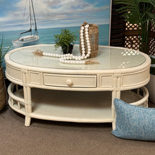 Load image into Gallery viewer, Ivory Oval Coffee Table
