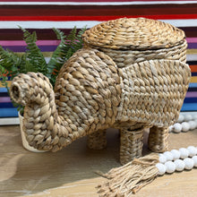 Load image into Gallery viewer, Woven Seagrass Elephant Basket
