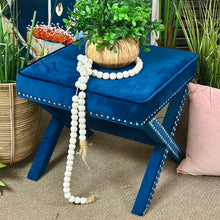 Load image into Gallery viewer, Blue Velvet Stool
