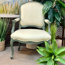 Load image into Gallery viewer, Green Framed Bergere Chair
