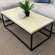 Load image into Gallery viewer, Rect. Ash Wood/Metal Coffee Table
