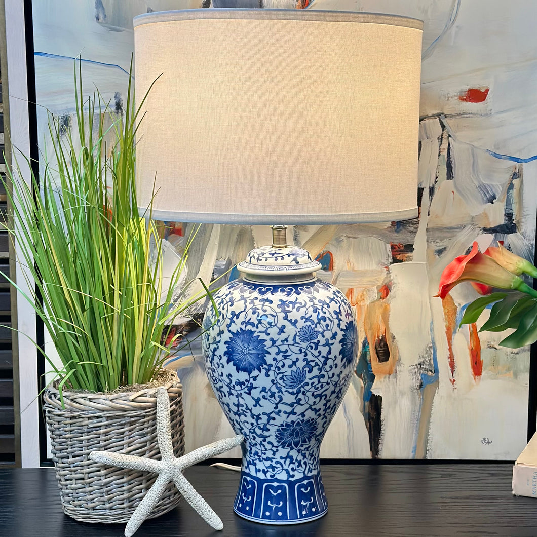 Blue/White Chinoiserie Lamp