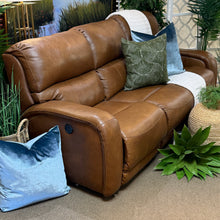 Load image into Gallery viewer, Saddle Brown Reclining Sofa
