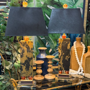 Black Shade Stone Lamp