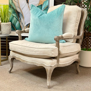 Stone Bergere Chair W/Cane