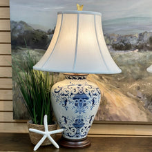 Load image into Gallery viewer, Blue &amp; White Wildwood Lamp
