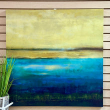 Load image into Gallery viewer, Yellow/Blue Abstract Canvas
