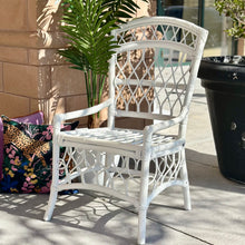Load image into Gallery viewer, Vintage Trellis Rattan Dining Chair
