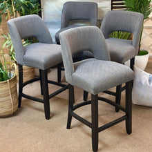 Load image into Gallery viewer, Grey Upholstered Counter Stool
