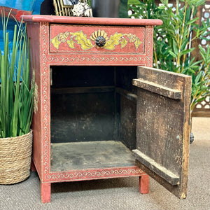 Red Moroccan Side Table