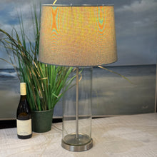 Load image into Gallery viewer, Glass/Silver Lamp
