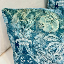 Load image into Gallery viewer, Navy &amp; Blue Patterned Designer Lumbar
