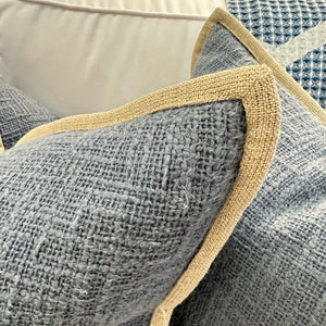 PB Blue Knit Pillow