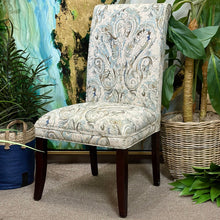 Load image into Gallery viewer, Teal Paisley Dining Chair
