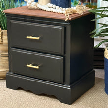 Load image into Gallery viewer, Black/Brown Nightstand
