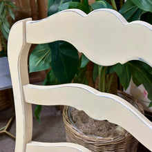 Load image into Gallery viewer, Cream Ladderback Dining Arm Chair
