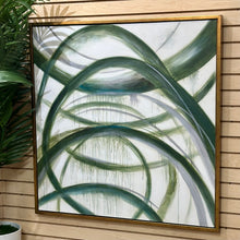 Load image into Gallery viewer, Green Circles Abstract I Art
