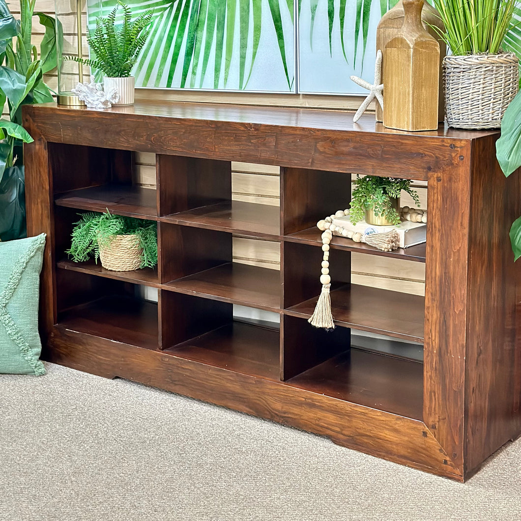 Wood Multi Shelf Console