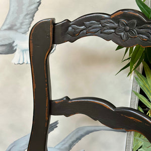 Blk Rush Seat Dining Chair