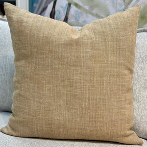 PB Tan Linen & Down Pillow