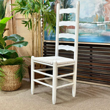 Load image into Gallery viewer, White Ladder-back Dining Chair
