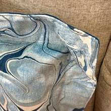 Load image into Gallery viewer, Blue Elegant Swirl Down Pillow

