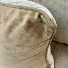 Load image into Gallery viewer, Shiny Taupe Velvet Down Lumbar
