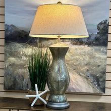 Load image into Gallery viewer, Metallic Green/Silver Lamp
