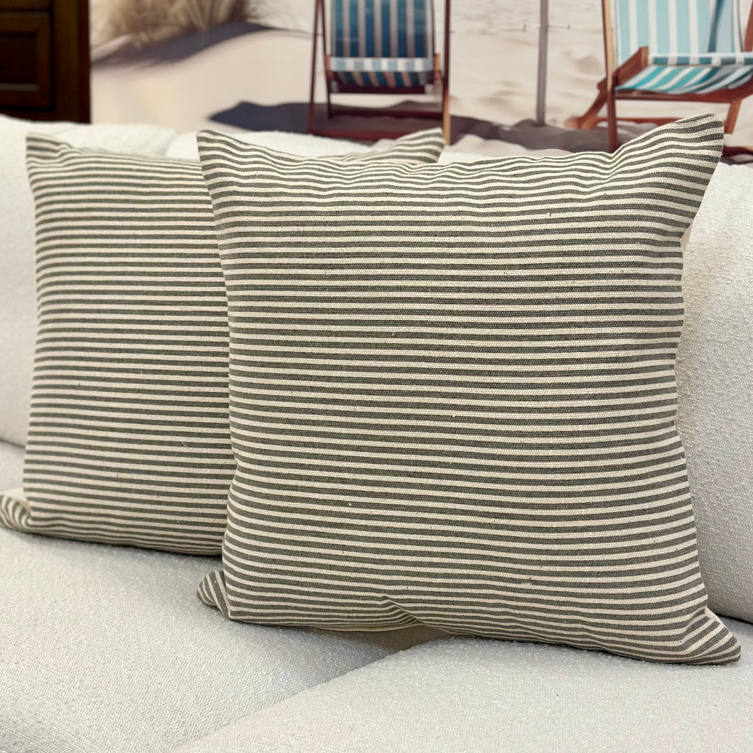 Grey Stripe Pillow