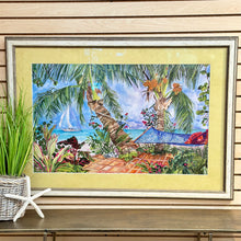 Load image into Gallery viewer, Framed Tropical Beach Art
