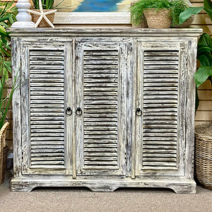 Distressed Shutter Door Cabinet