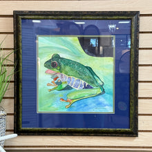 Load image into Gallery viewer, Framed Frog Art
