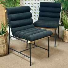 Load image into Gallery viewer, Black Channel Dining Chair
